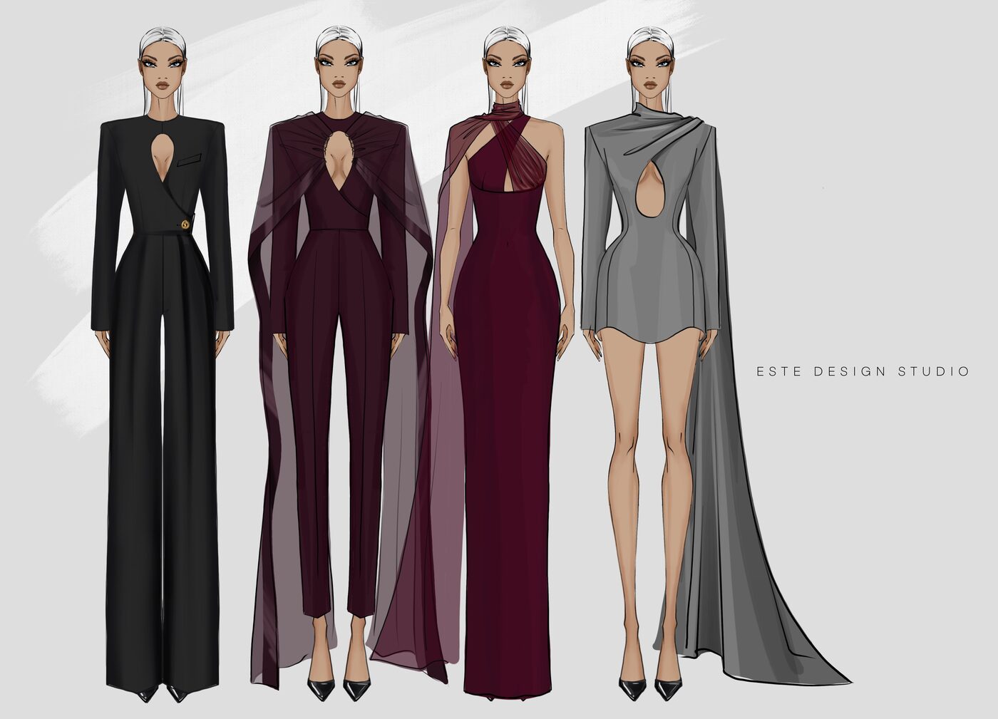 Evening Gowns Black Gold